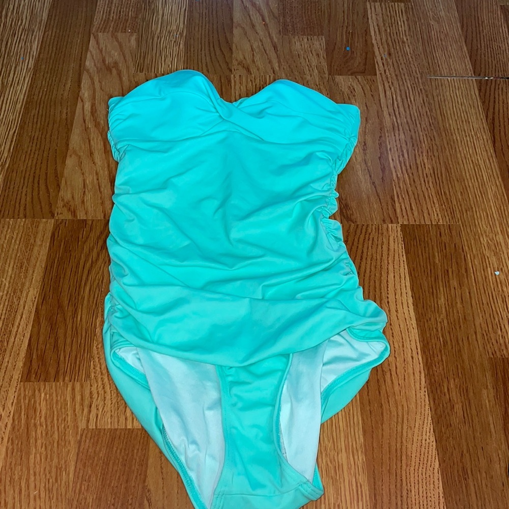 Victoria's Secret Turquoise Ruched One-Piece Swimsuit